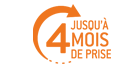 Picto orange jusqu'à 4 mois Jusqu'à 4 mois de prise
